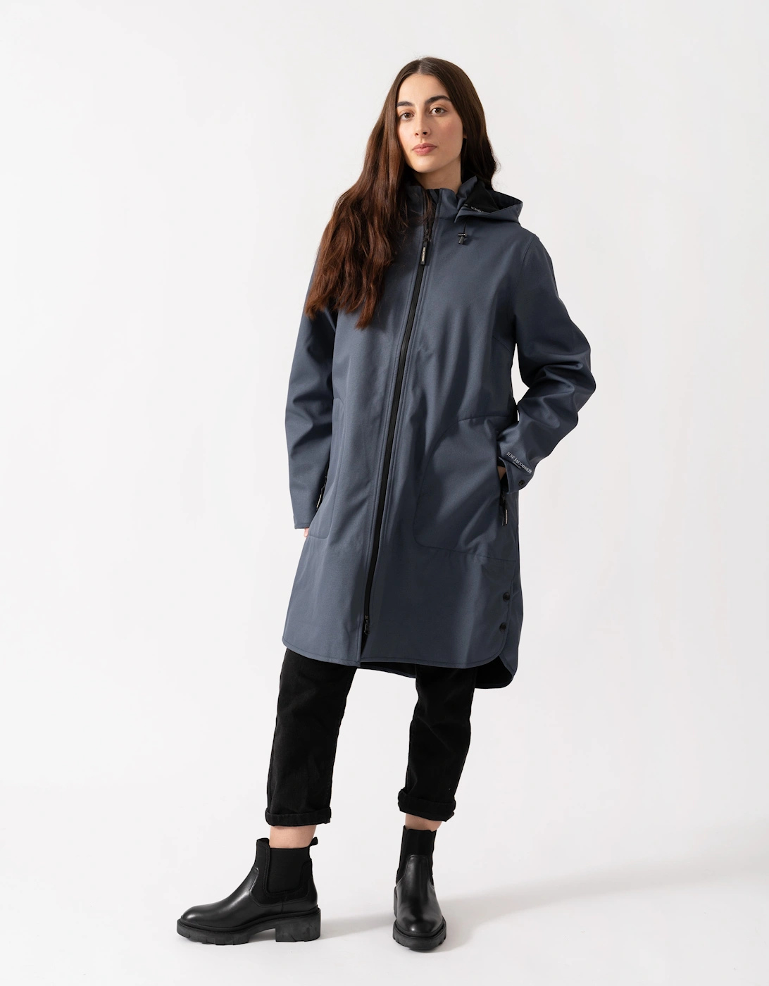 Rain Womens A-Line Softshell Raincoat - Ombre Blue 604, 7 of 6