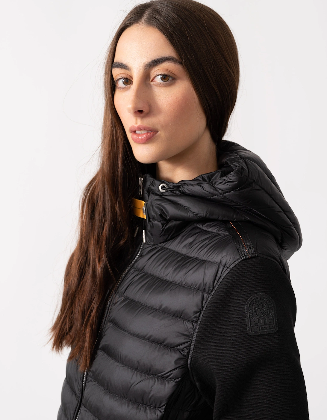 Susanna Womens Fleece/Nylon Hooded Jacket - Black 541