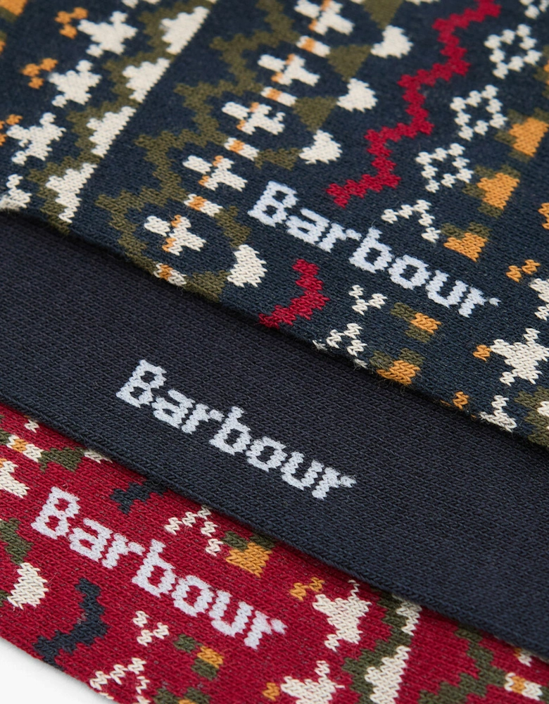 MARLOW FAIR ISLE SOCK 3 Pack Gift Box Mens Multicolour
