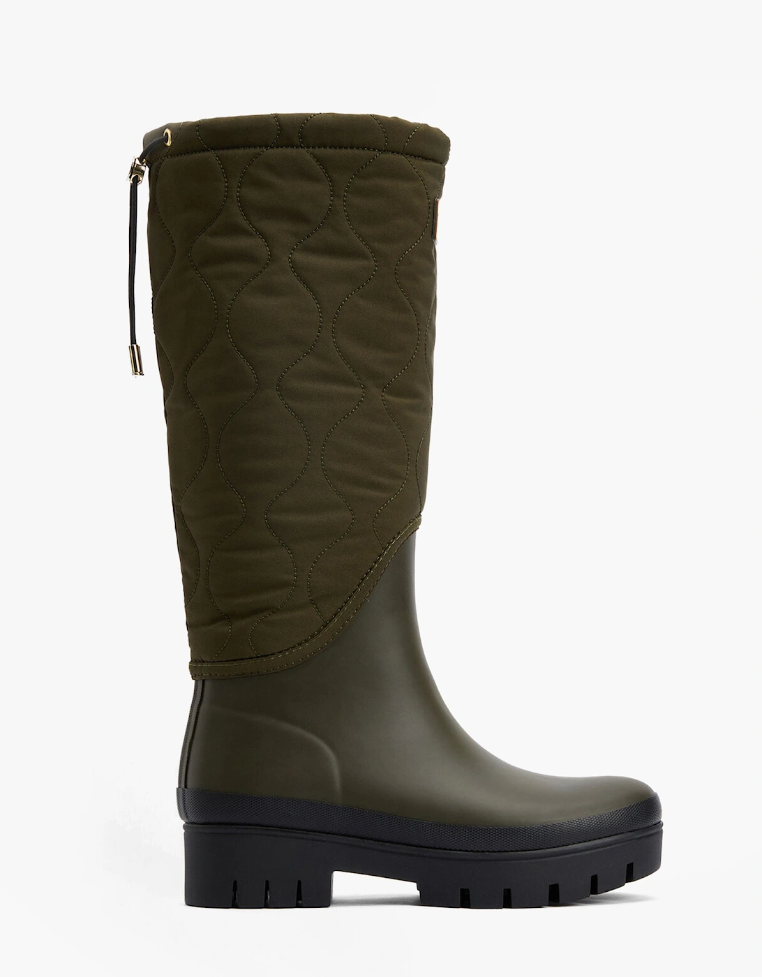 MARNIE Womens Tall Wellies Olive/Black, 7 of 6