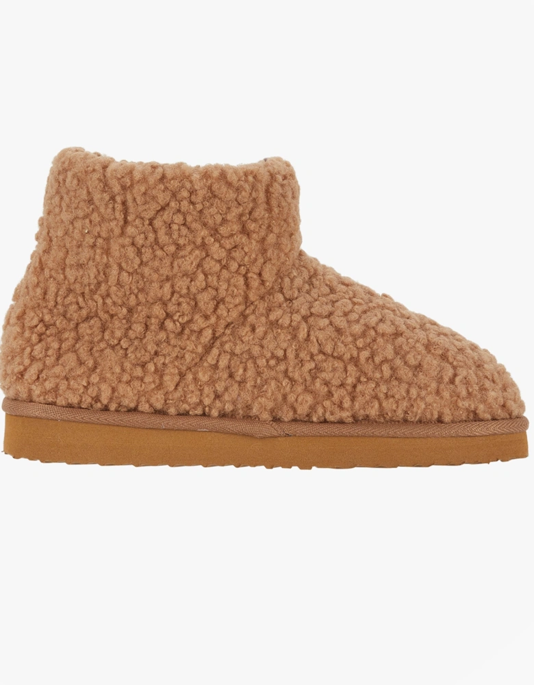 Jo & Joe TEDDY Womens Bootie Slippers Tan