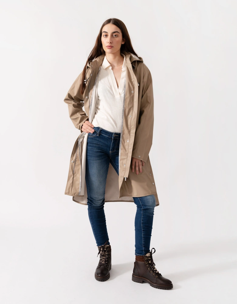 Rain Womens A-Line Rubberised Raincoat - Wheat 222