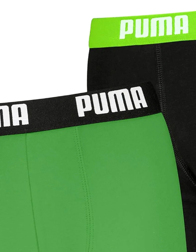 2-Pack Everyday Basic Boys' Boxer Briefs, Green/Black