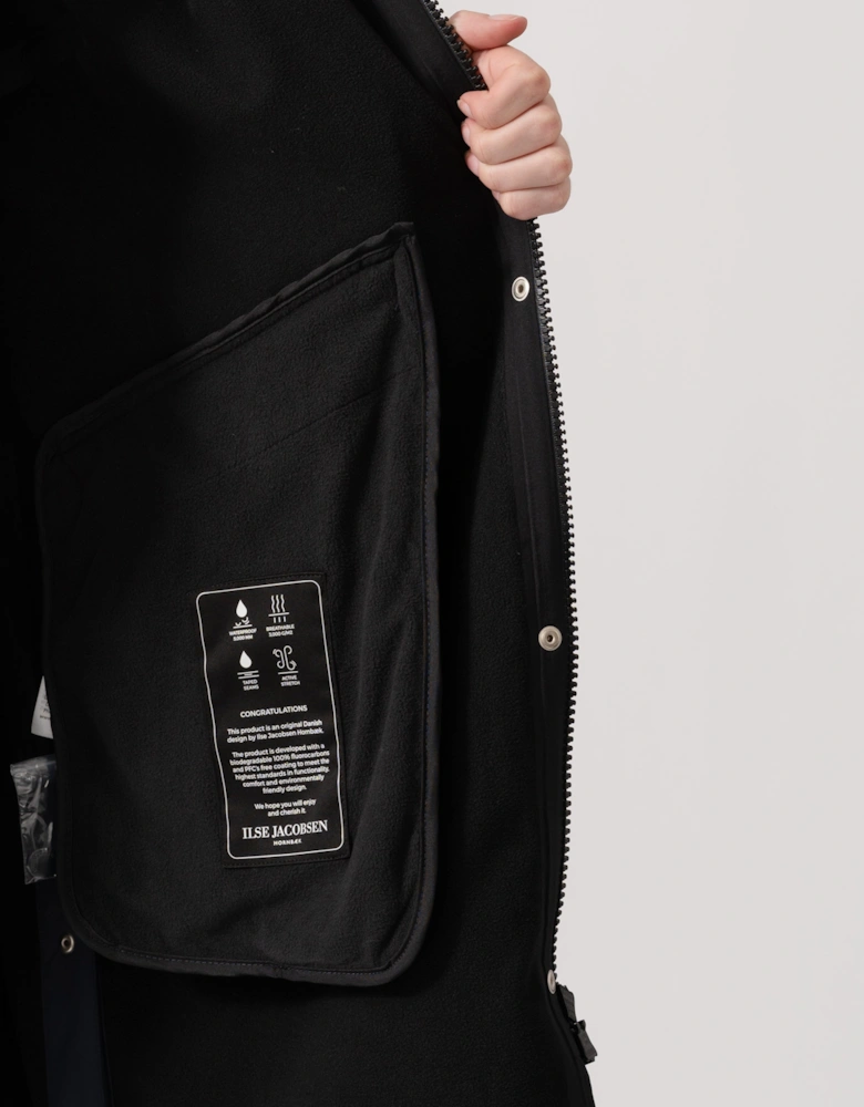 Daybreak Womens Long Softshell Raincoat - Dark Indigo 660