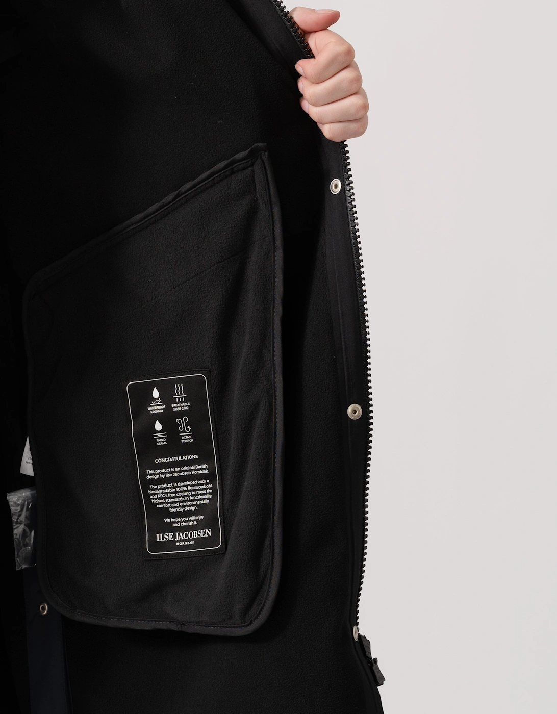 Daybreak Womens Long Softshell Raincoat - Dark Indigo 660