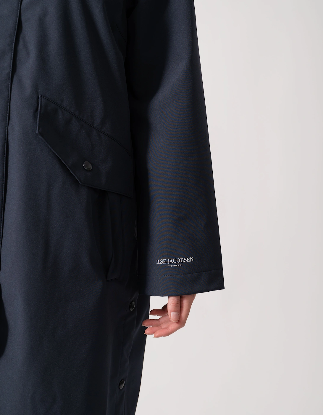 Daybreak Womens Long Softshell Raincoat - Dark Indigo 660