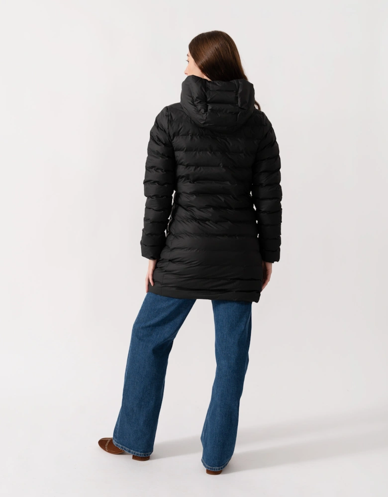 Lohja Womens Long Puffer Curve Jacket  - 01 Black