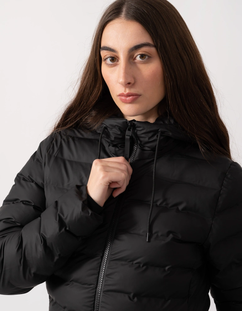 Lohja Womens Long Puffer Curve Jacket  - 01 Black
