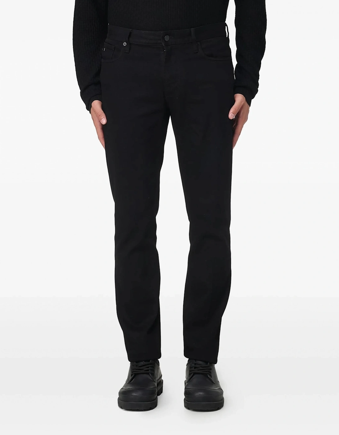 Distressed Denim Jeans Black