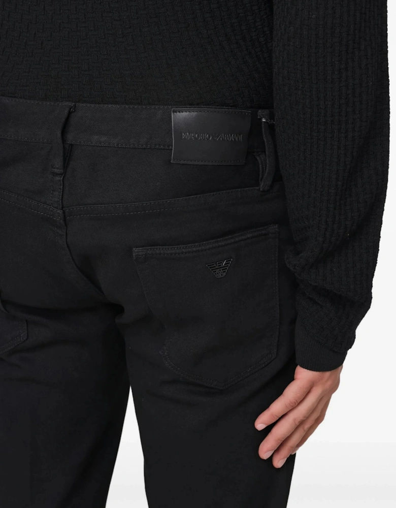 Distressed Denim Jeans Black