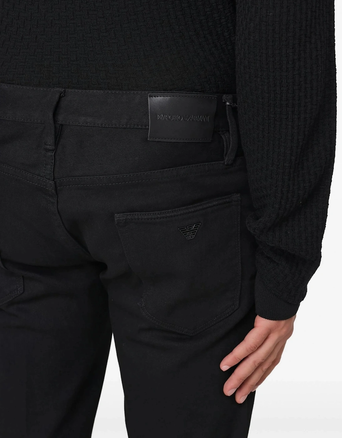 Distressed Denim Jeans Black