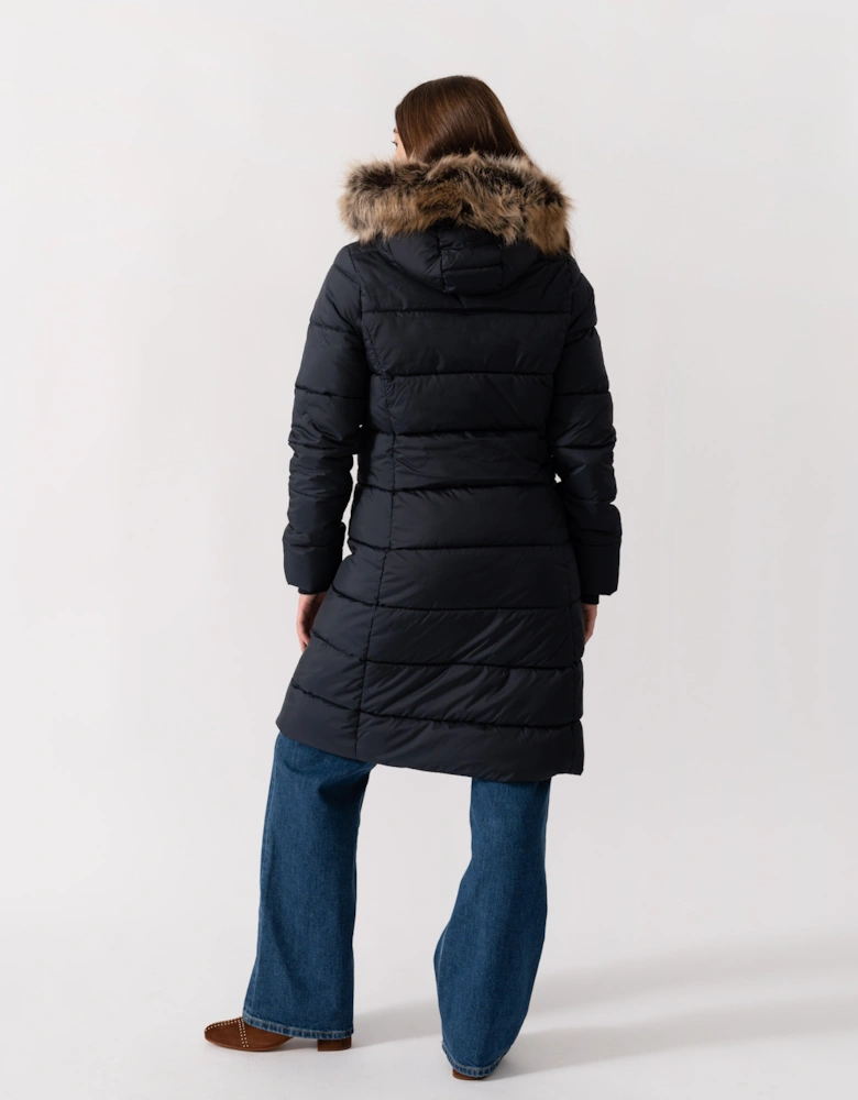 Rosoman Womens Long Puffer Jacket - Dark Navy