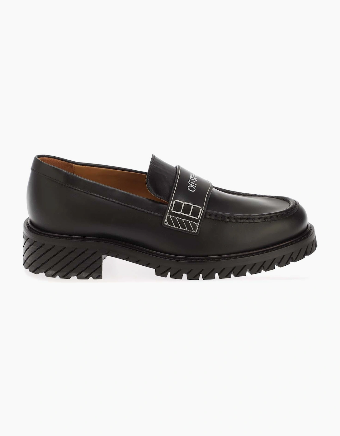 OFF-WHITE Men's Combat Loafers - Black/Multi - Size: 8