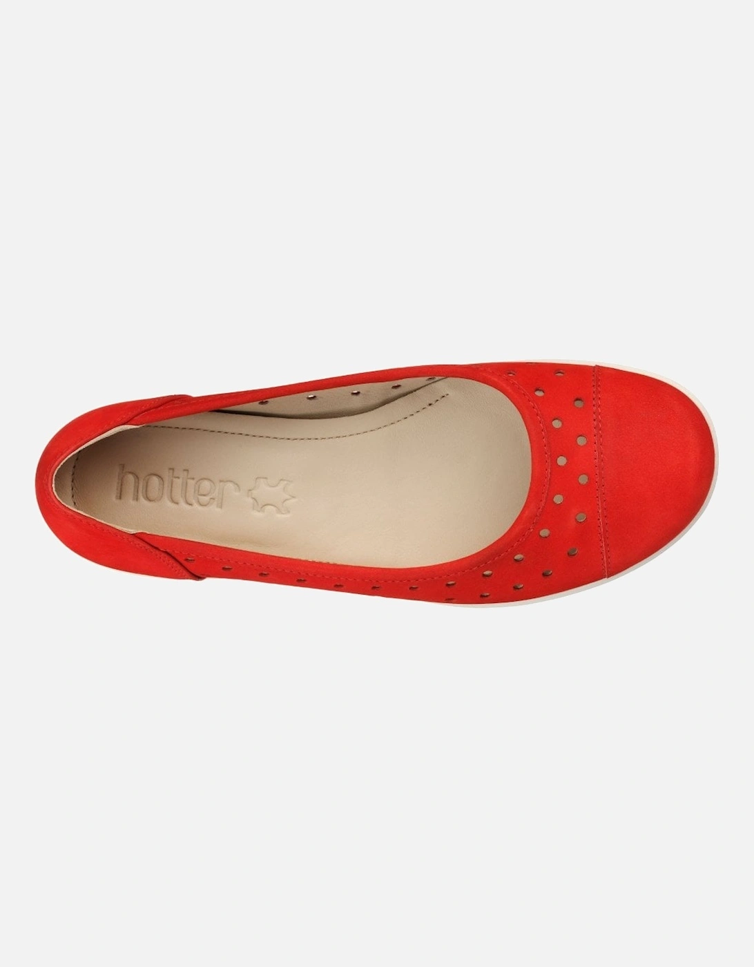 Livvy Womens Punched Detail Ballet Pumps