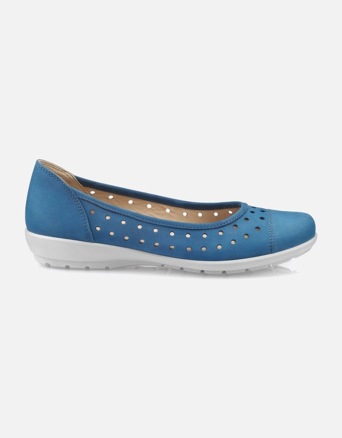 Livvy Womens Punched Detail Ballet Pumps
