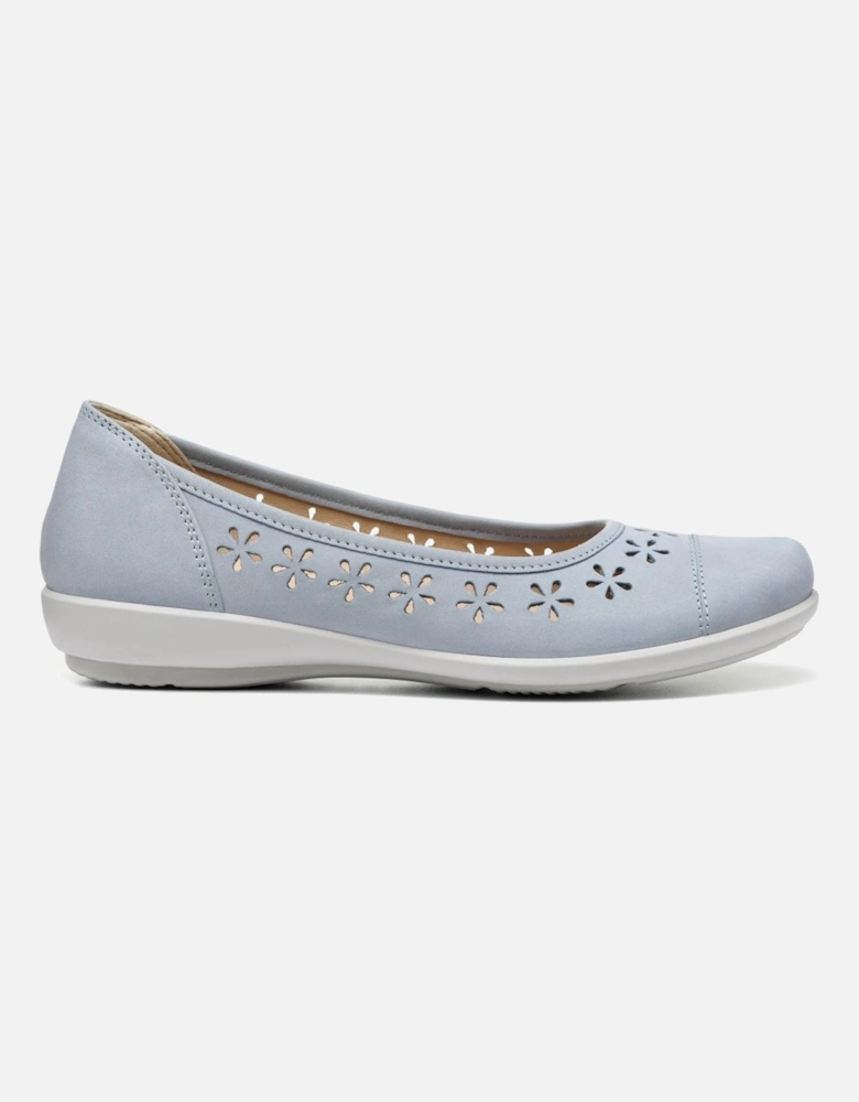 Livvy Womens Punched Detail Ballet Pumps
