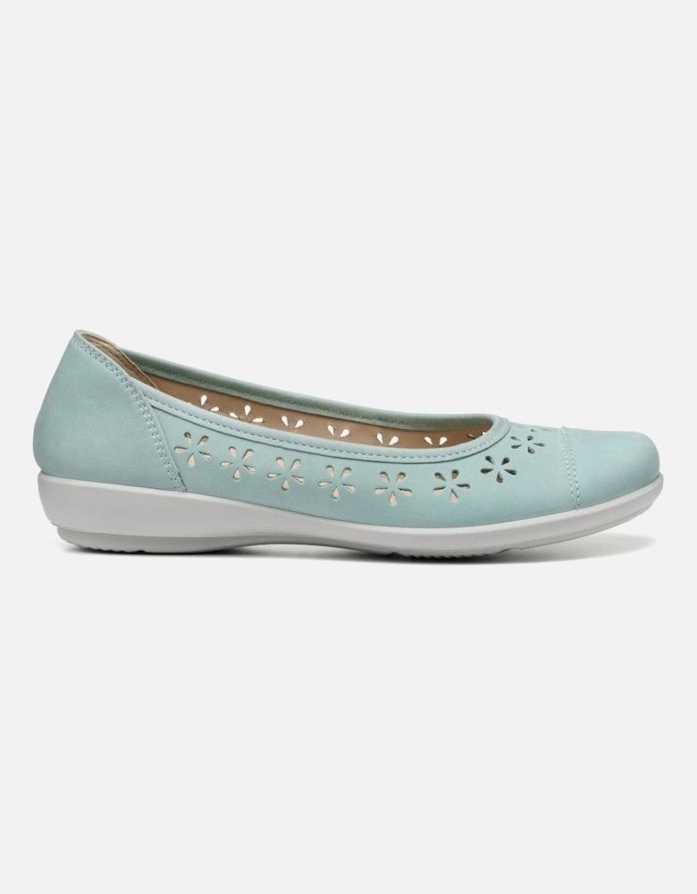 Livvy Womens Punched Detail Ballet Pumps