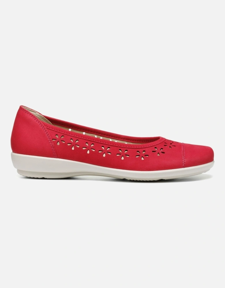 Livvy Womens Punched Detail Ballet Pumps
