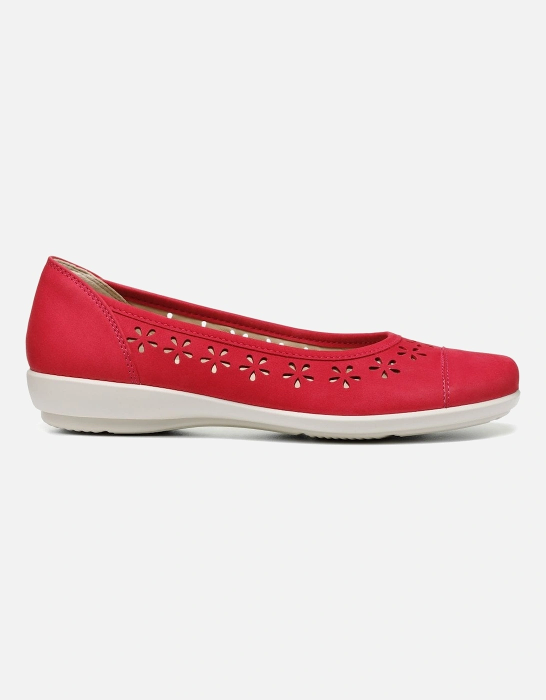 Livvy Womens Punched Detail Ballet Pumps