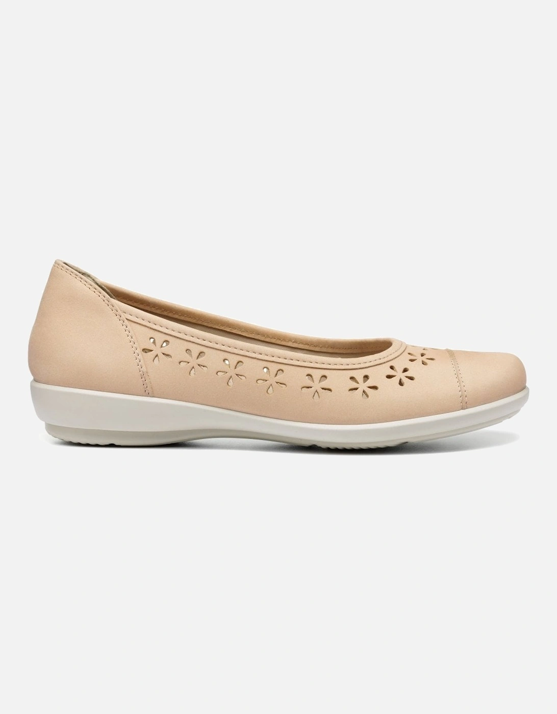 Livvy Womens Punched Detail Ballet Pumps