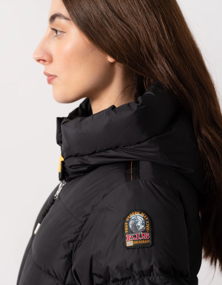 Jinny Womens Hooded Down Jacket - Black 541