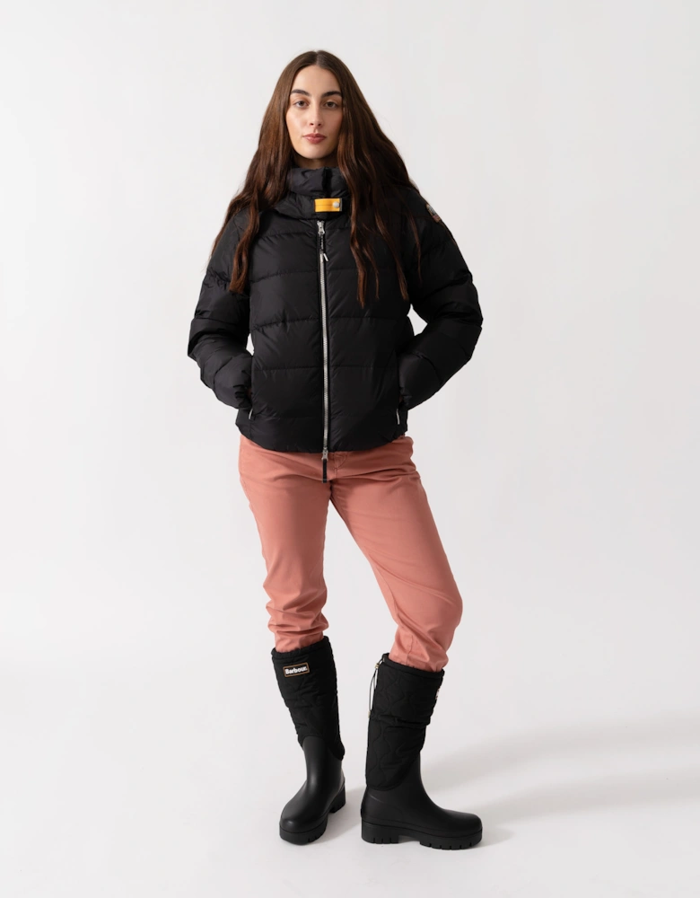 Jinny Womens Hooded Down Jacket - Black 541