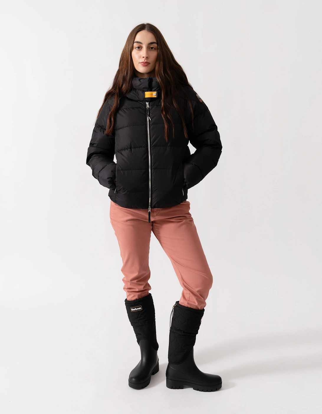 Jinny Womens Hooded Down Jacket - Black 541, 6 of 5