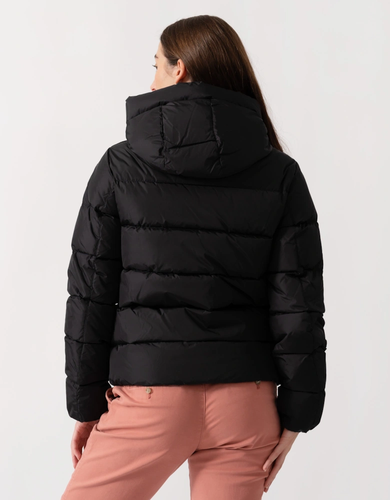 Jinny Womens Hooded Down Jacket - Black 541