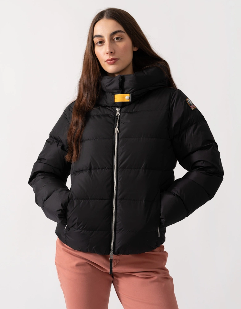 Jinny Womens Hooded Down Jacket - Black 541