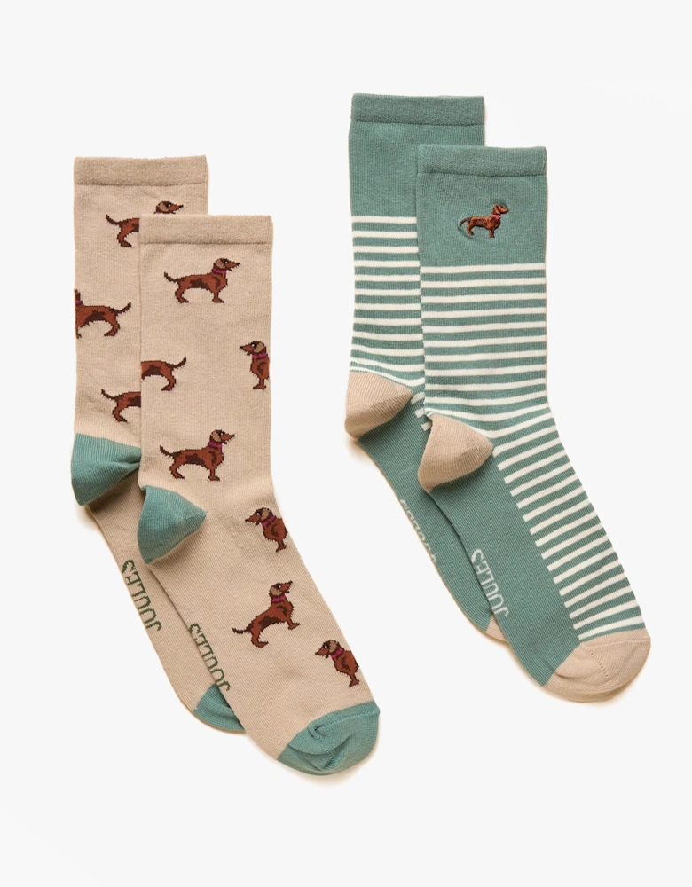 EVERYDAY Womens Socks Khaki/Cream