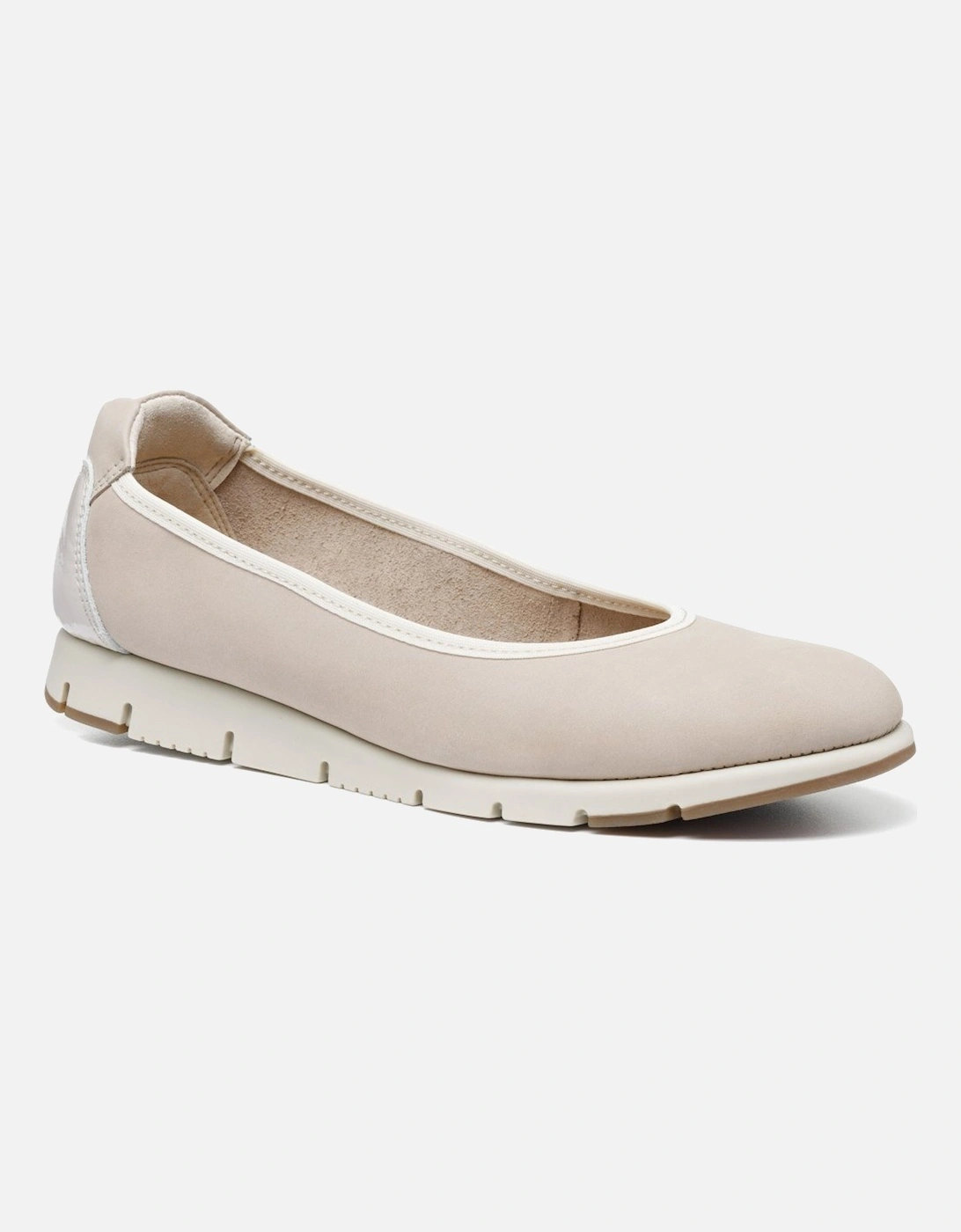 Natural Womens Slip On Pumps, 5 of 4