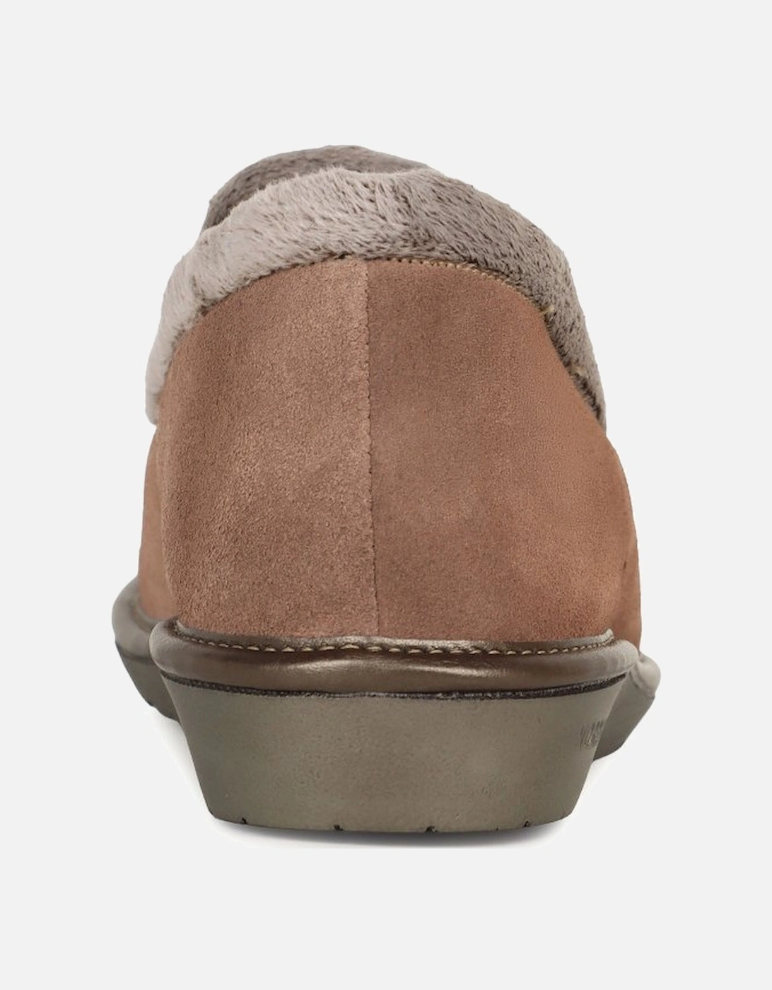 Nicola III Womens Faux Fur Lined Full Suede Slippers