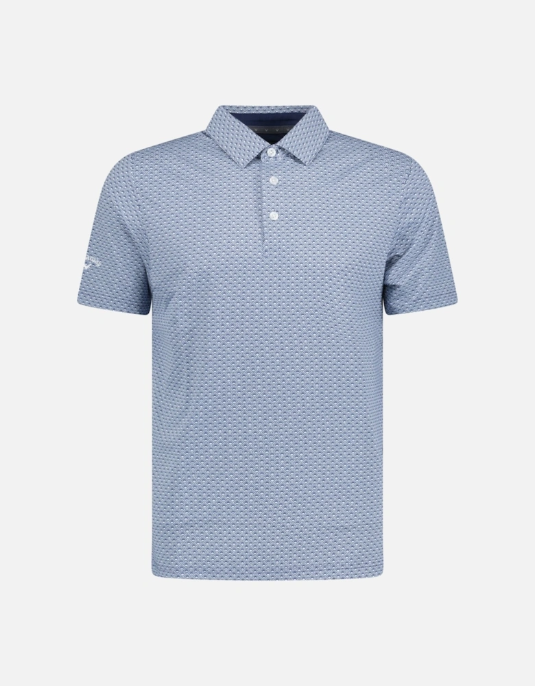 Trademark Print Golf Polo - Navy Peacoat