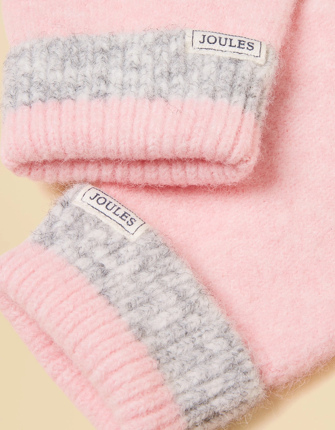 POPLEY STRIPE Womens Gloves Pink/Grey