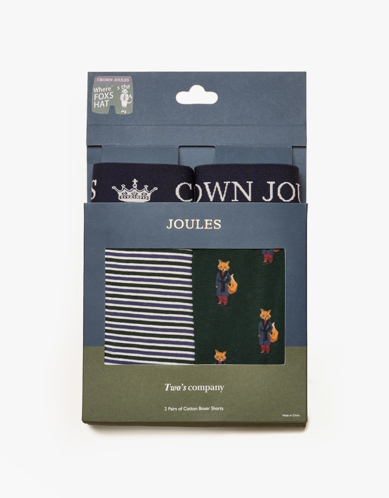 CROWN Mens Boxer Shorts Blue/Green