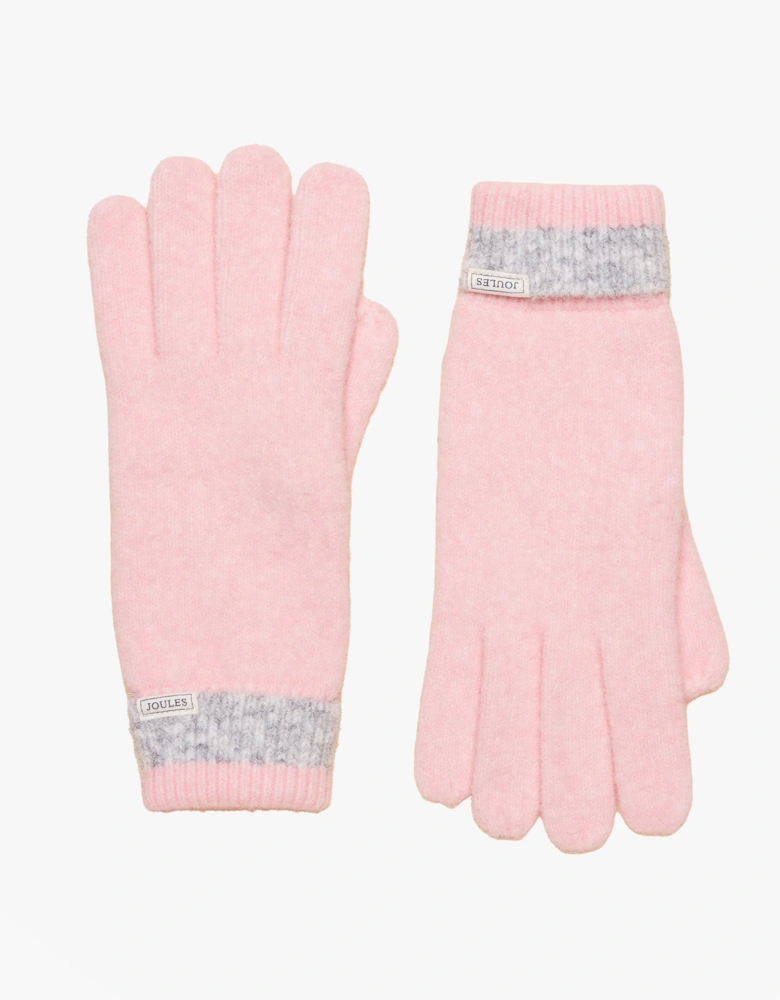 POPLEY STRIPE Womens Gloves Pink/Grey