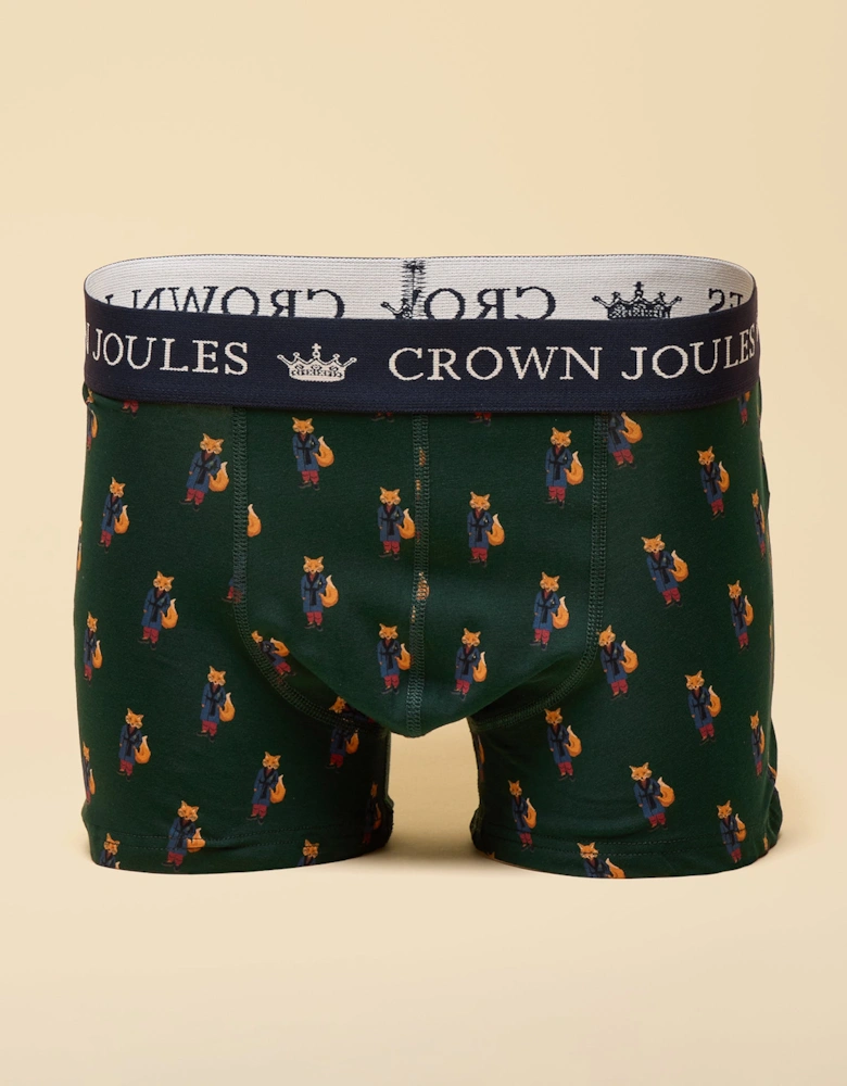 CROWN Mens Boxer Shorts Blue/Green