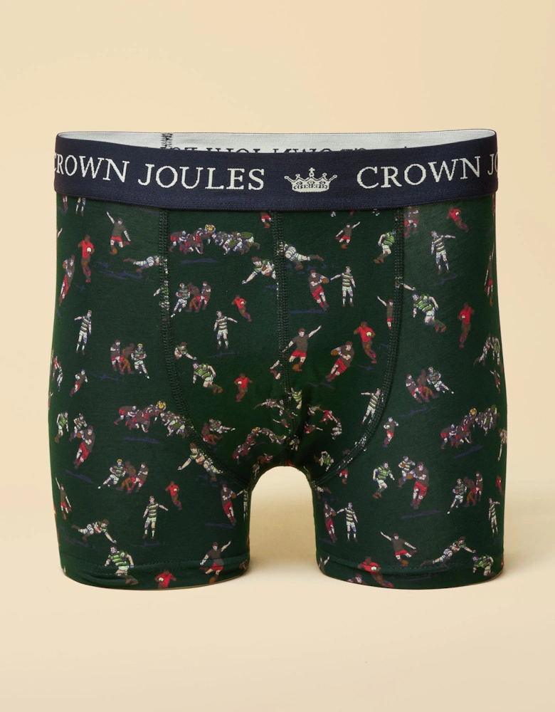 CROWN Mens Boxer Shorts Green