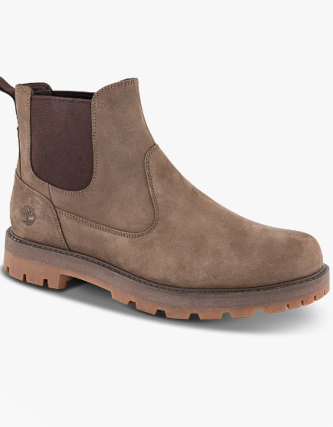 BRITTON ROAD MID Mens Chelsea Boots Brown Nubuck, 2 of 1