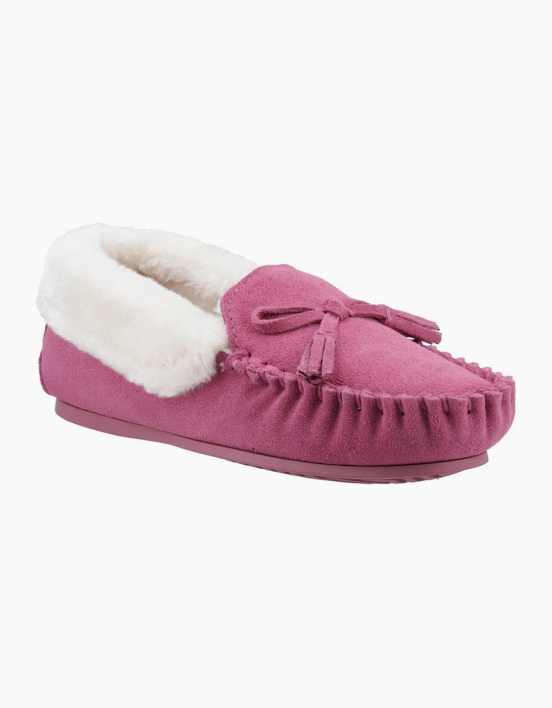 Hush Puppies Women's Pink Agnes Fur Slipper - Size 7