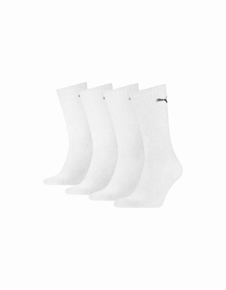 4-Pack Promo Sports Socks, White