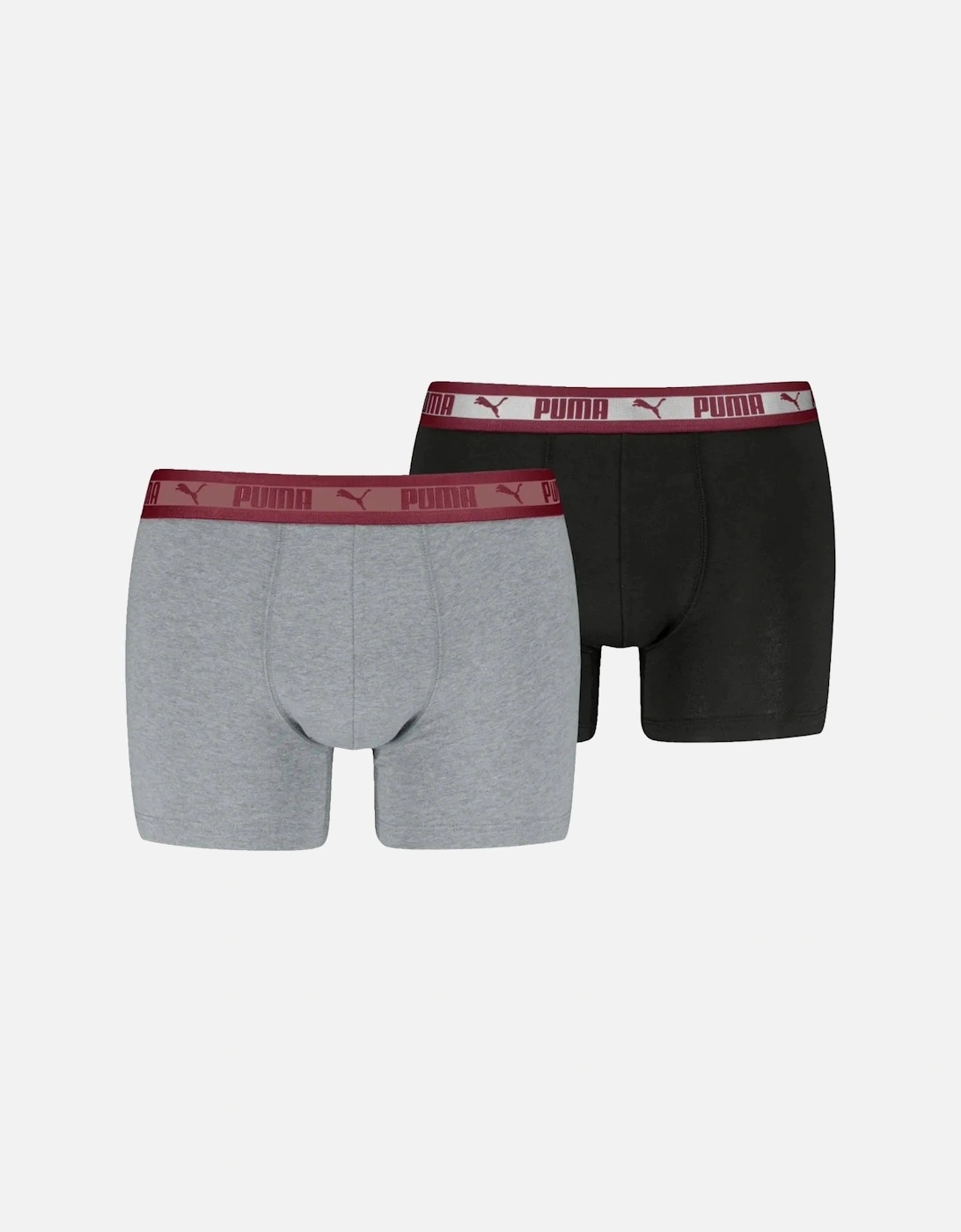 2-Pack Chromatic Waistband Boxer Briefs, Grey/Black/burgundy, 8 of 7
