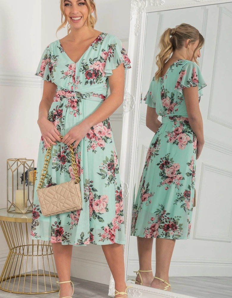 Bethany Mesh Midi Dress