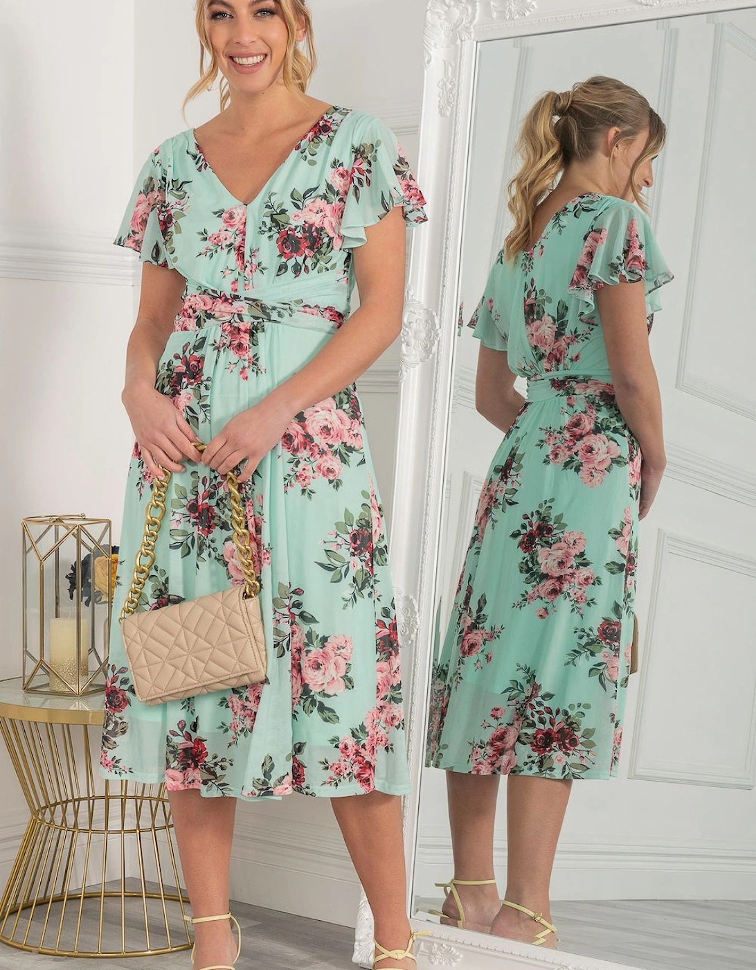 Bethany Mesh Midi Dress, 2 of 1