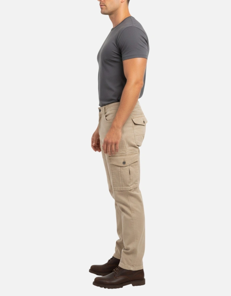 Mens Cargo Trousers Regular Fit Casual