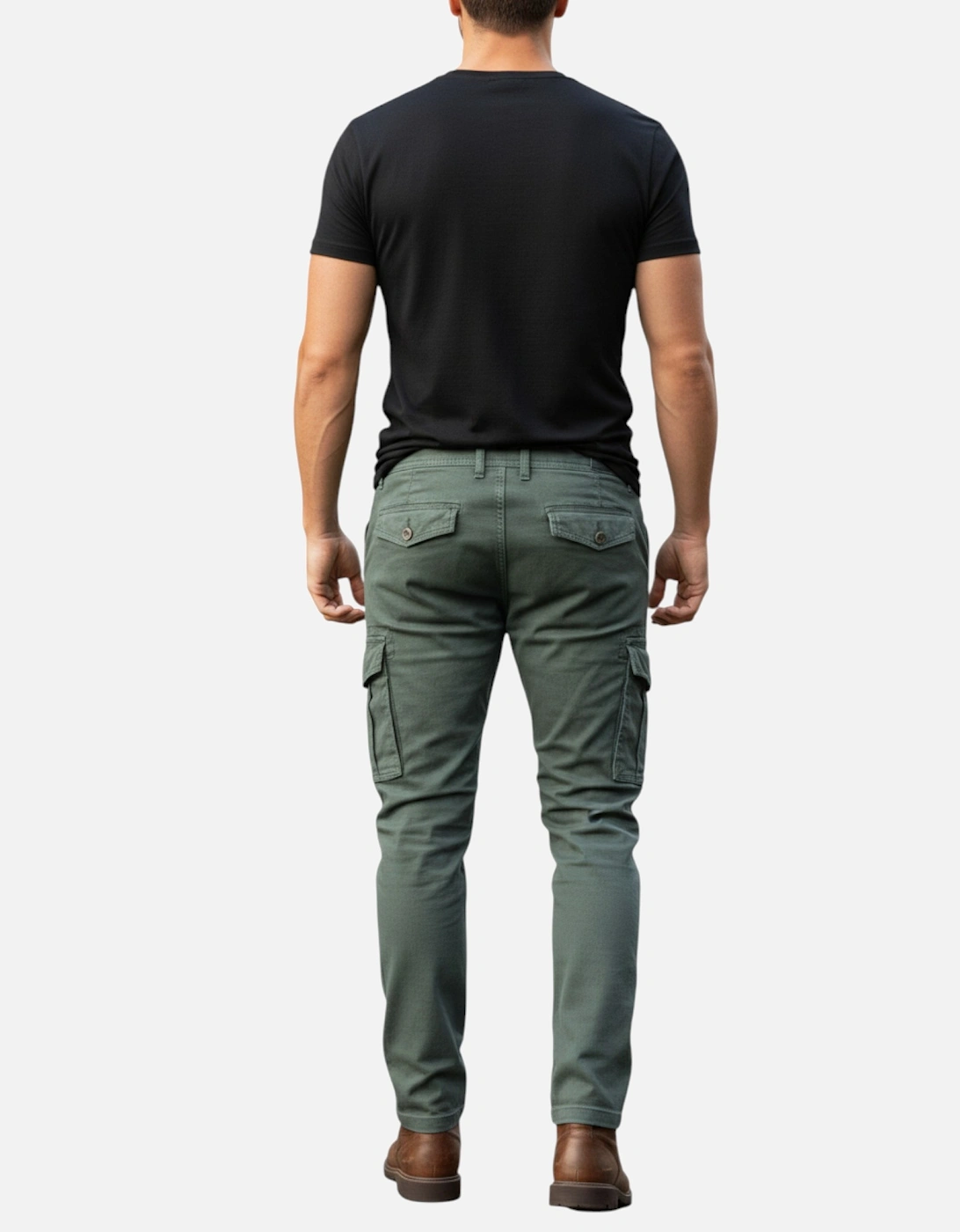 Mens Cargo Trousers Regular Fit Casual