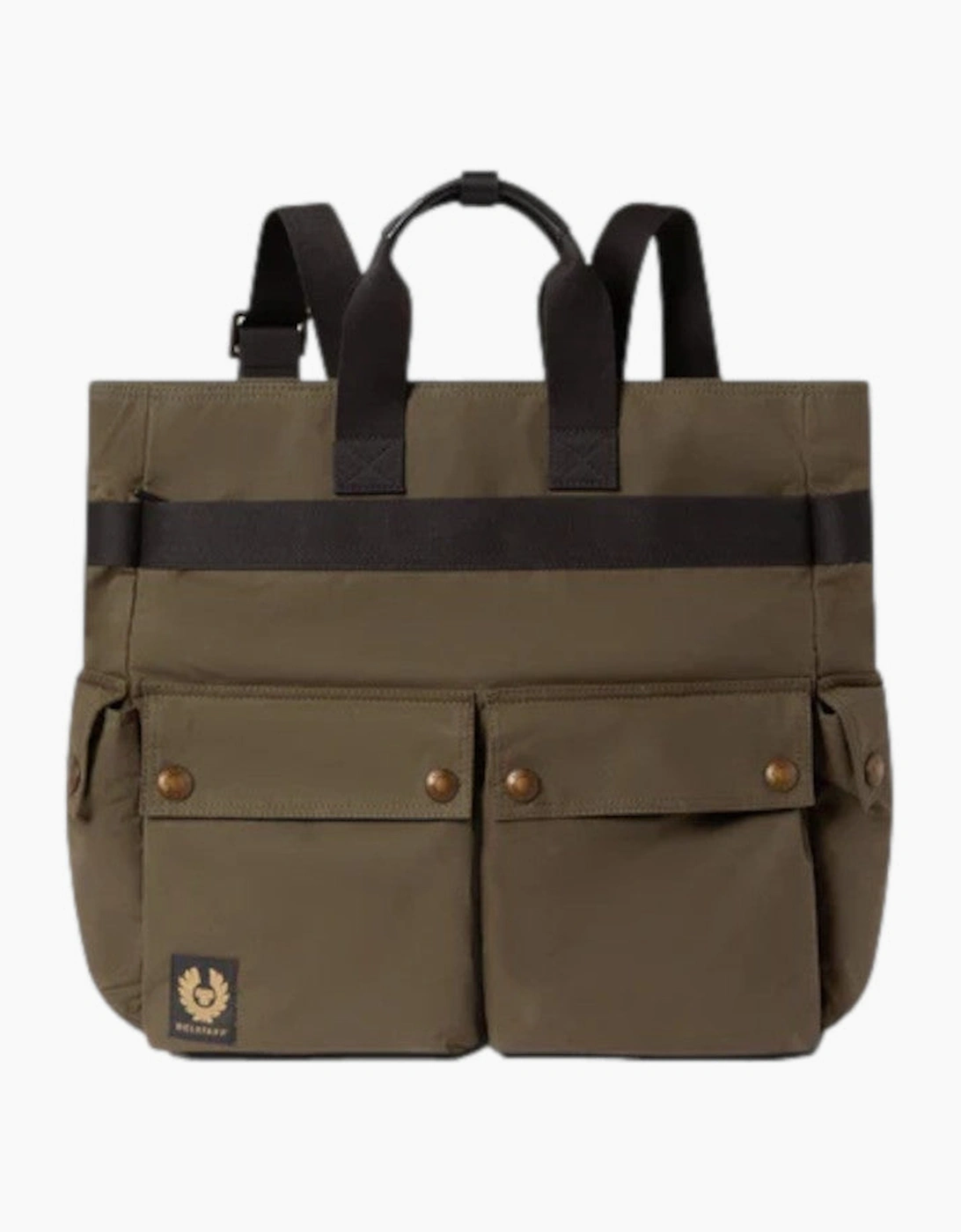 Men's Belstaff Trialmaster 2-Way Tote Faded Olive - Tan - Size: ONE size
