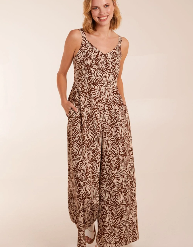 Printed Side Pocket Jumpsuit