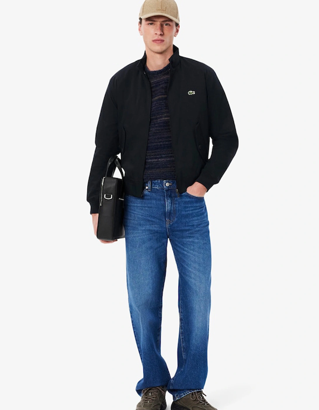 Water-Repellent Twill Harrington Jacket