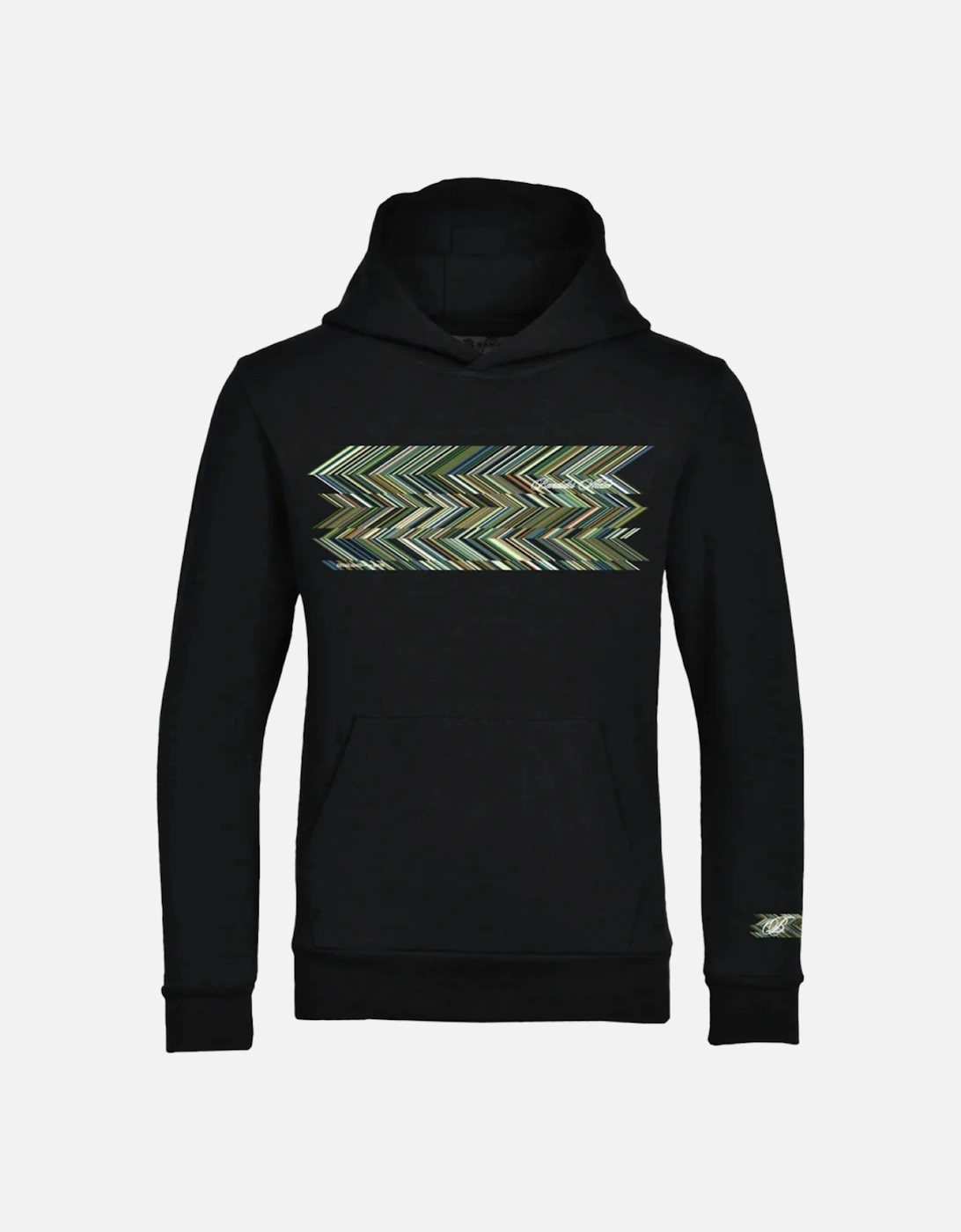 Boys Black Zig Hoodie Tracksuit